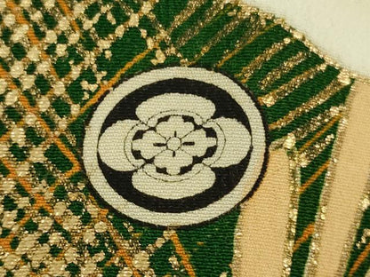 平和屋本店●極上　アンティーク　大正ロマン　振袖　刺繍　鳳凰花文　金糸　逸品　DZAB6354kh6