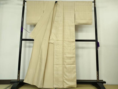 平和屋本店●極上　京都染織メーカー・貴久樹謹製　野蚕糸　ゴールデンムガ　蒸栗色地　逸品　DZAB6357kh6