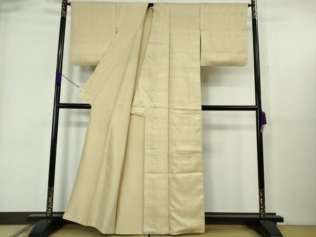 平和屋本店●極上　京都染織メーカー・貴久樹謹製　野蚕糸　ゴールデンムガ　蒸栗色地　逸品　DZAB6357kh6