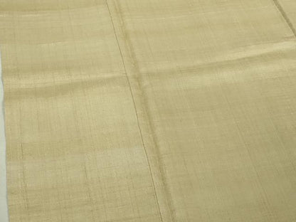 平和屋本店●極上　京都染織メーカー・貴久樹謹製　野蚕糸　ゴールデンムガ　蒸栗色地　逸品　DZAB6357kh6