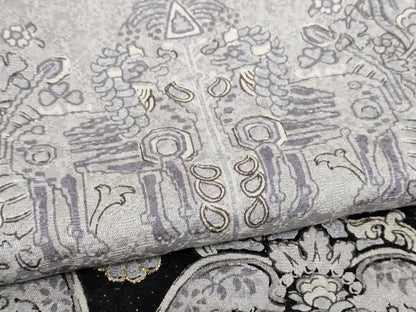 平和屋本店●極上　中国三大刺繍　スワトウ刺繍　汕頭刺繍　訪問着　鳥獣花文　暈し染め　金糸　金通し地　逸品　DZAB6360kh6
