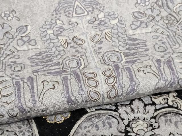 平和屋本店●極上　中国三大刺繍　スワトウ刺繍　汕頭刺繍　訪問着　鳥獣花文　暈し染め　金糸　金通し地　逸品　DZAB6360kh6