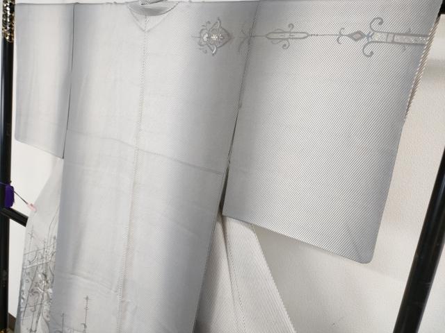 平和屋本店●極上　銀座もとじ 中国三大刺繍 スワトウ刺繍 翠山刺繍　総刺繍　訪問着　洋花文　暈し染め　たとう紙付き　逸品　DZAB6378kh6