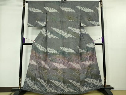 平和屋本店●極上　中国三大刺繍 スワトウ刺繍 汕頭刺繍 相良刺繍 訪問着 鳳凰名物裂花文　暈し染め　金糸　さが美扱い　逸品　DZAB6380kh6