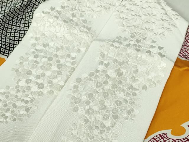 平和屋本店●極上　創業460年・千總　振袖・長襦袢(無双仕立て・半衿刺繍)セット　駒刺繍　花兎　濃い梅紫色地　金彩　逸品　DZAB6387kh6