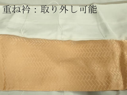平和屋本店●極上　創業460年・千總　色留袖　駒刺繍　道長吉祥花文　練色地　金彩　大丸扱い　逸品　未使用　DZAB6391kh6