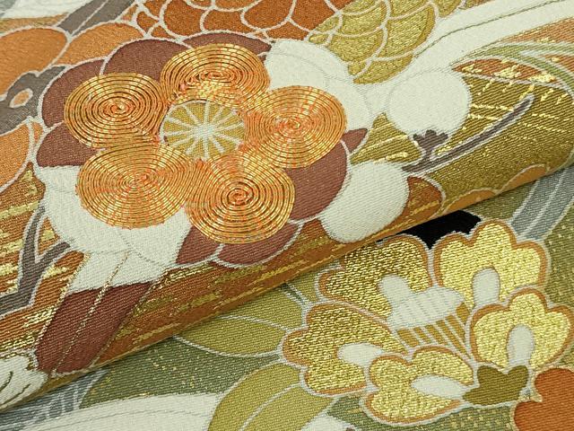 平和屋本店●極上　創業460年・千總　黒留袖　駒刺繍　吉祥花文　金彩　松坂屋扱い　逸品　DZAB6392kh6
