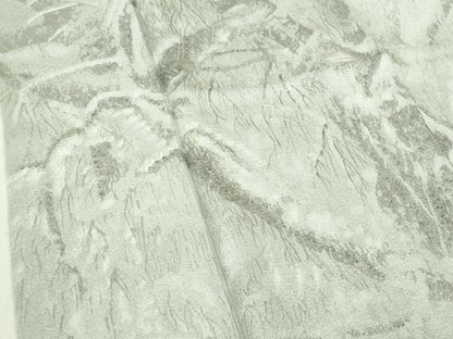 平和屋本店●極上　琉染の創設者　山岡古都　水墨書　訪問着　雪景色　雪持ち　樹木　白花色地　逸品　未使用　DZAB6393kh6