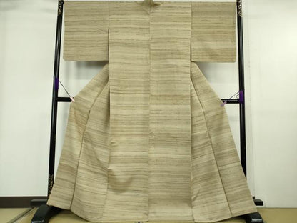 平和屋着物●極上　インド・アッサム　野蚕糸　手織　ムガシルク　逸品　DZAB6396kh6