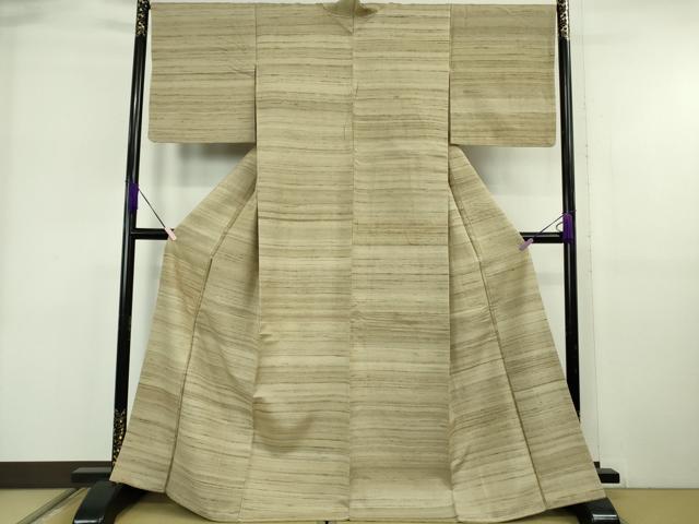 平和屋着物●極上　インド・アッサム　野蚕糸　手織　ムガシルク　逸品　DZAB6396kh6