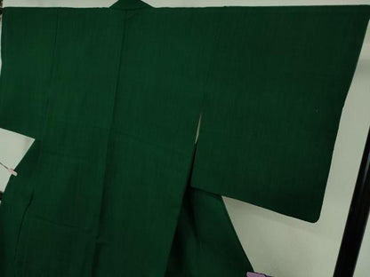 平和屋本店●極上　浦野理一　経節紬　色無地　濃い鉄色　逸品　DZAB6399kh6
