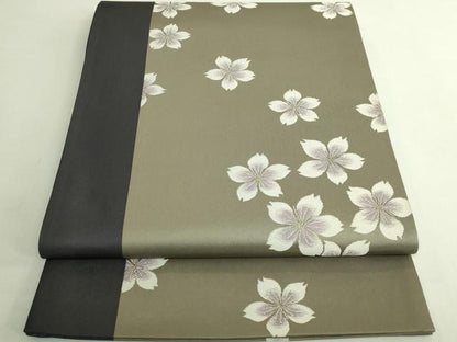 平和屋着物●極上　世界的人形師　辻村寿三郎　ジュサブロー　六通柄袋帯　舞桜　銀糸　逸品　DZAB6403kh6