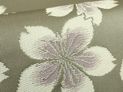 平和屋着物●極上　世界的人形師　辻村寿三郎　ジュサブロー　六通柄袋帯　舞桜　銀糸　逸品　DZAB6403kh6