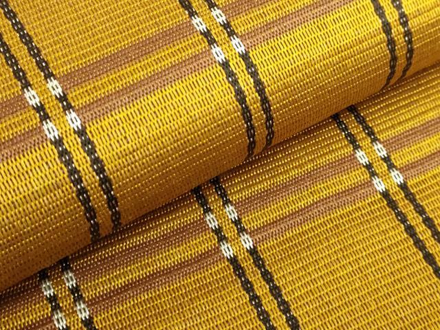平和屋着物●極上　本場黄八丈　紬　八寸名古屋帯　格子　一重帯　逸品　未使用　DZAB6425kh6