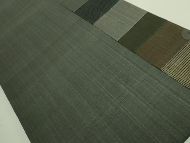 平和屋本店●極上　Maru　Factory　丸山正　太鼓柄袋帯　紬地　逸品　DZAB6427kh6