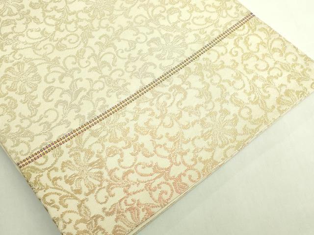 平和屋本店●極上　龍村美術織物　龍村製　六通柄　本袋帯　宝相唐草文　金銀糸　逸品　DZAB6441kh6