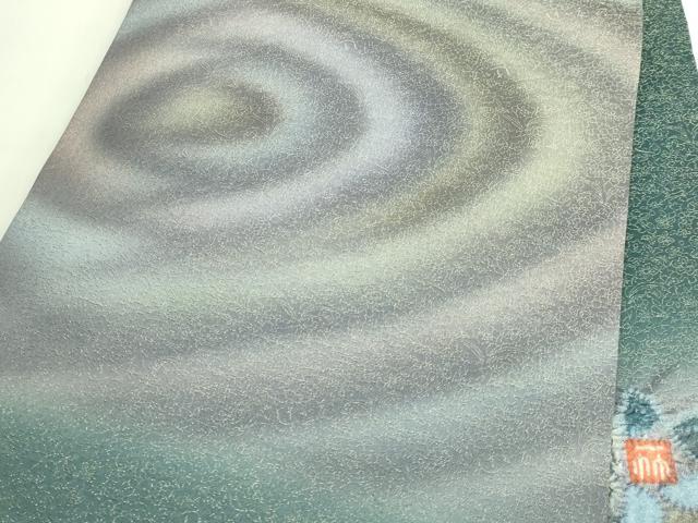 平和屋本店●極上　久保田一竹　幻の辻が花　太鼓柄袋帯　金通し地　逸品　DZAB6442kh6