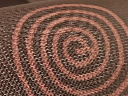 平和屋本店＊極上　夏物　京都祇園の老舗　ぎをん齋藤　絽塩瀬　九寸名古屋帯　刺繍　渦　紅檜皮色地　たとう紙付き　逸品　DZAB6454kh6