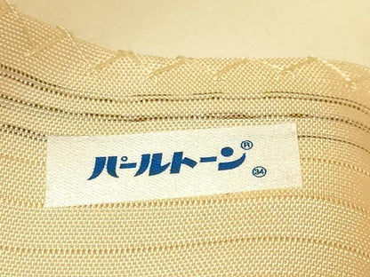 平和屋着物＊極上 夏物 絽塩瀬 九寸名古屋帯 友禅 作家物 草花文 薄い砥粉色地 逸品 DZAB6473kh6