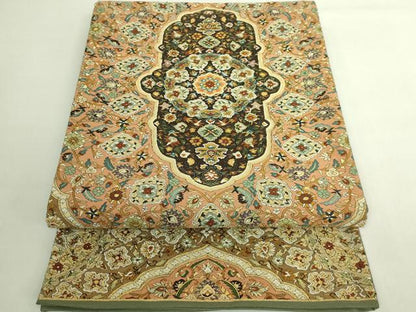 平和屋本店●極上　明綴れ　袋帯　正倉院花文　金糸　逸品　未使用　DZAB6476kh6