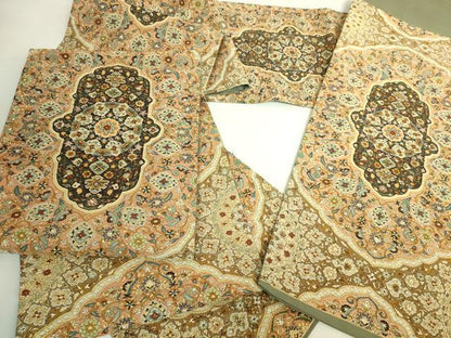 平和屋本店●極上　明綴れ　袋帯　正倉院花文　金糸　逸品　未使用　DZAB6476kh6