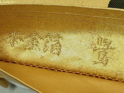 平和屋本店●極上　西陣　長嶋成織物　ながしま帯　上村松篁　ワンタッチつけ帯　鶯　本金箔　瀞金錦　やまと誂製 共箱付 逸品 DZAB6480kh6