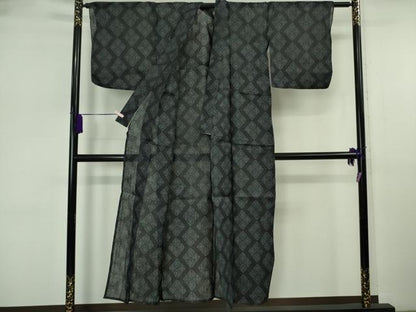 平和屋本店＊極上　夏物　重要無形文化財　本場宮古上布　苧麻　菱文　逸品　DZAB6503kh6