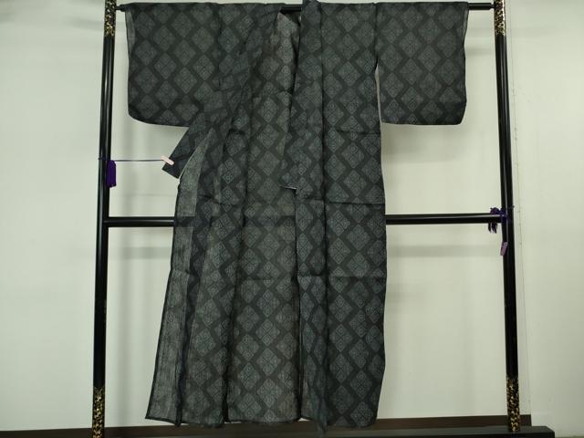 平和屋本店＊極上　夏物　重要無形文化財　本場宮古上布　苧麻　菱文　逸品　DZAB6503kh6