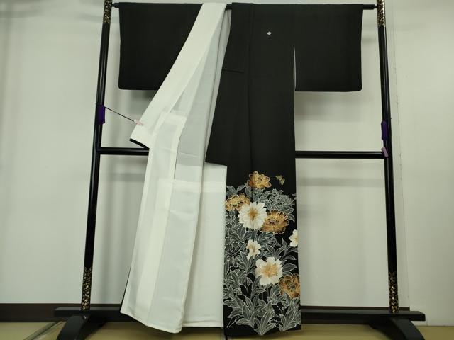 平和屋本店●極上 創業460年・千總 第三十二回 上品会作品 黒留袖 駒刺繍 富貴芳潤 金糸 上代180万 高島屋扱い 冊子付き 逸品 DZAB6509kh6