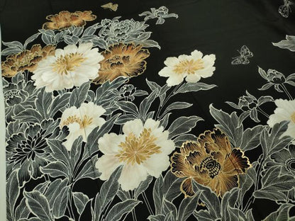 平和屋本店●極上 創業460年・千總 第三十二回 上品会作品 黒留袖 駒刺繍 富貴芳潤 金糸 上代180万 高島屋扱い 冊子付き 逸品 DZAB6509kh6