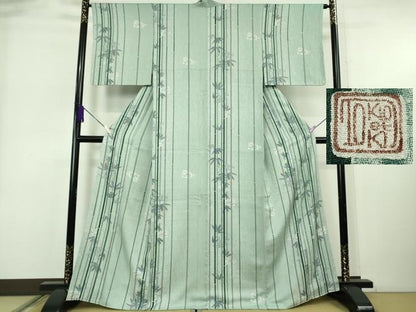 平和屋着物●極上　人間国宝　羽田登喜男　TOKIOetTOKI　訪問着　鴛鴦　笹竹文　逸品　未使用　DZAB6511kh6