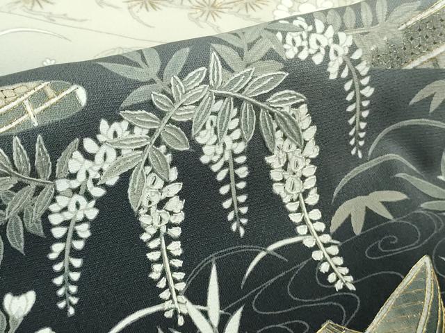 平和屋本店●極上　中国三大刺繍　スワトウ刺繍　汕頭刺繍　訪問着　人物風景花文　象牙色地　暈し染め　金糸　逸品　DZAB6515kh6
