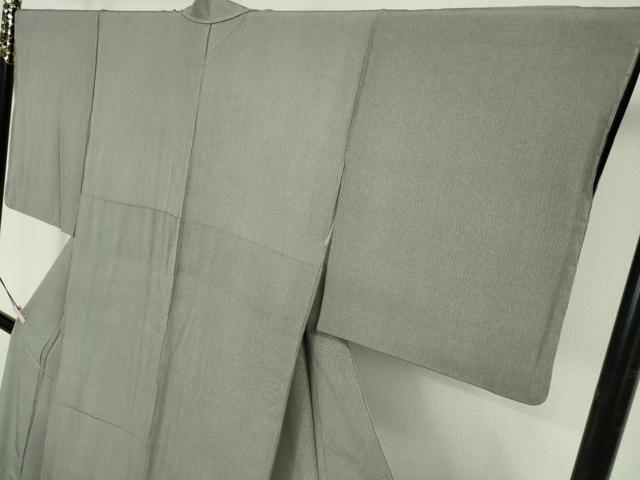 平和屋本店●極上 重要無形文化財 人間国宝伊勢型紙縞彫師 児玉博 江戸小紋 極微塵縞31本 藍鉄×利休白茶色 やまと 逸品 未使用DZAB6516kh6