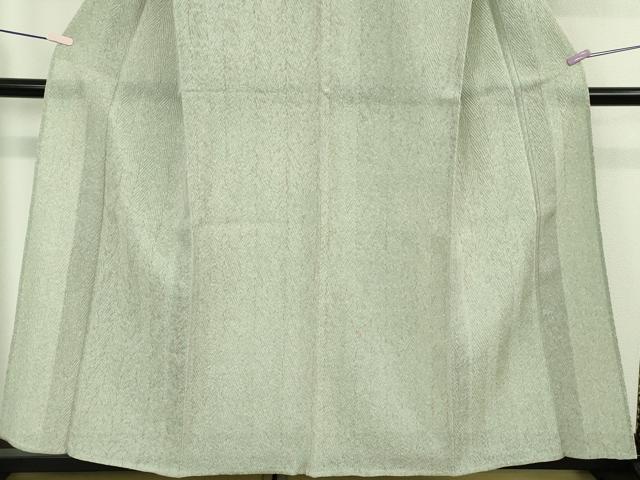 平和屋本店＊極上 夏物 名門 藤娘きぬたや・総絞り 杢目絞り 小紋 絽 柳鼠色地 証紙付き 逸品 未使用 DZAB6532kh6