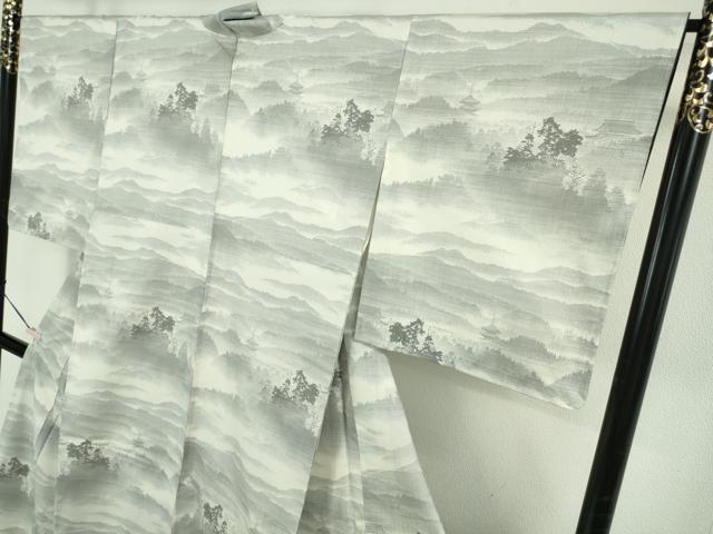 平和屋本店●極上　本場大島紬　白大島　7マルキ　白恵泥　恵大島織物謹製　黎明　ますいわ屋扱い　証紙付き　逸品　未使用　DZAB6537kh6