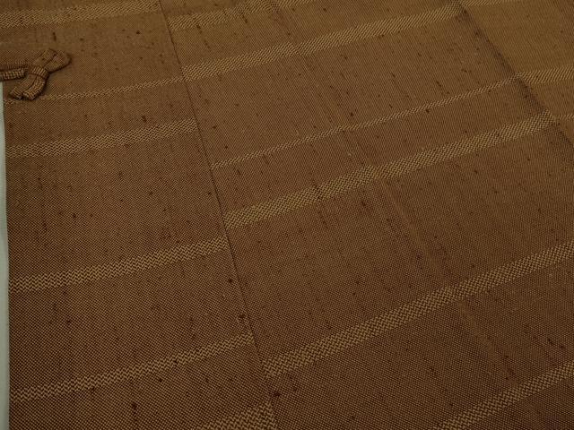 平和屋着物∞極上　伊兵衛織　工芸手織　道中着　横段文　逸品　DZAB6541kh6