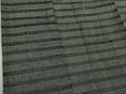 平和屋着物∞極上　伊兵衛織　工芸手織　道行コート　横縞　逸品　DZAB6542kh6