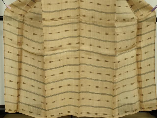 平和屋本店＊極上　夏物　芭蕉布　手積み芭蕉糸100％　絣絵　逸品　未使用　DZAB6544kh6