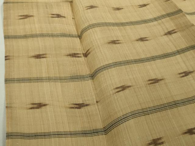 平和屋本店＊極上　夏物　芭蕉布　手積み芭蕉糸100％　絣絵　逸品　未使用　DZAB6544kh6