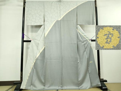 平和屋本店●極上　ジャパンオートクチュール　渡辺雪三郎　訪問着　舞葉地紋　金彩　逸品　DZAB6548kh6