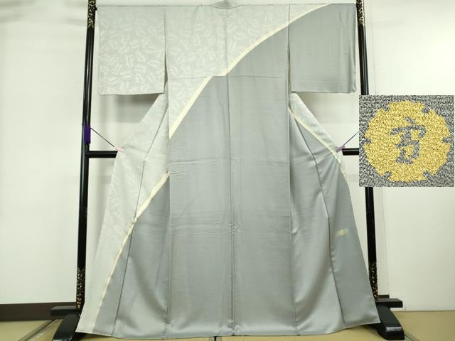 平和屋本店●極上　ジャパンオートクチュール　渡辺雪三郎　訪問着　舞葉地紋　金彩　逸品　DZAB6548kh6