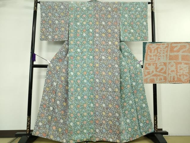 平和屋本店●極上　創業460年・千總　訪問着　花唐草文　高島屋扱い　逸品　DZAB6552kh6