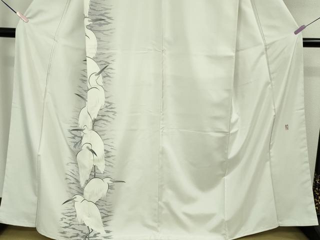 平和屋本店●極上 本加賀友禅作家 鬼島武司 石川県指定無形文化財 牛首紬 白山工房 手織り 訪問着 畔 証紙付き 逸品　未使用　DZAB6557kh6