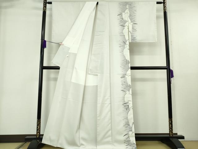 平和屋本店●極上 本加賀友禅作家 鬼島武司 石川県指定無形文化財 牛首紬 白山工房 手織り 訪問着 畔 証紙付き 逸品　未使用　DZAB6557kh6