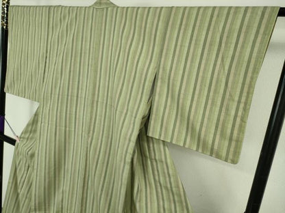 平和屋着物●極上　本場結城紬　重要無形文化財　間道　逸品　DZAB6562kh6