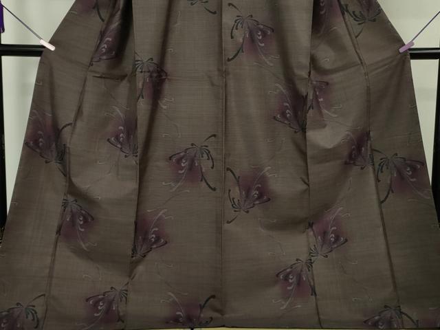 平和屋着物●極上　本場大島紬　9マルキ　泥染　ロング丈　粋伸花調　大島紬美幸謹製　ほていや扱い　証紙付き　逸品　DZAB6574kh6