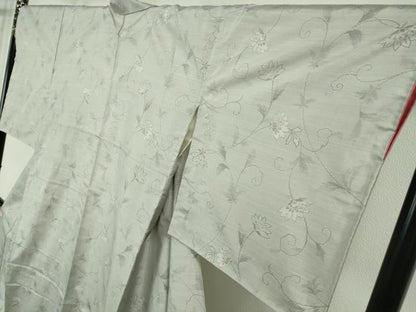平和屋本店●極上　都喜ヱ門　本場大島紬　白大島　手絣　朝の涼感　藤絹織物謹製　証紙付き　逸品　DZAB6577kh6