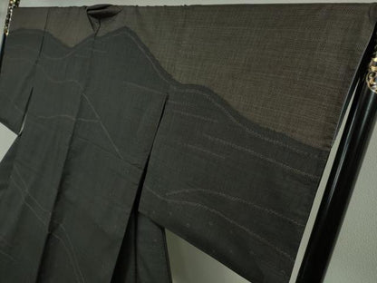 平和屋着物●極上　本場染大島紬　訪問着　背抜き仕立て　シルクロード　ラクダ　駱駝　ロング丈　逸品　DZAB6578kh6
