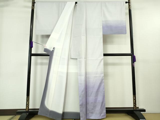 平和屋本店●極上　本場縞大島紬　訪問着　古代染色純植物染　世界遺産　屋久杉染　窪田織物謹製　証紙付き　逸品　未使用　DZAB6579kh6