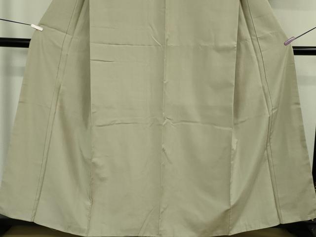 平和屋着物●極上　本場眞綿絢結城紬　色無地　白橡色　証紙付き　逸品　未使用　DZAB6585kh6
